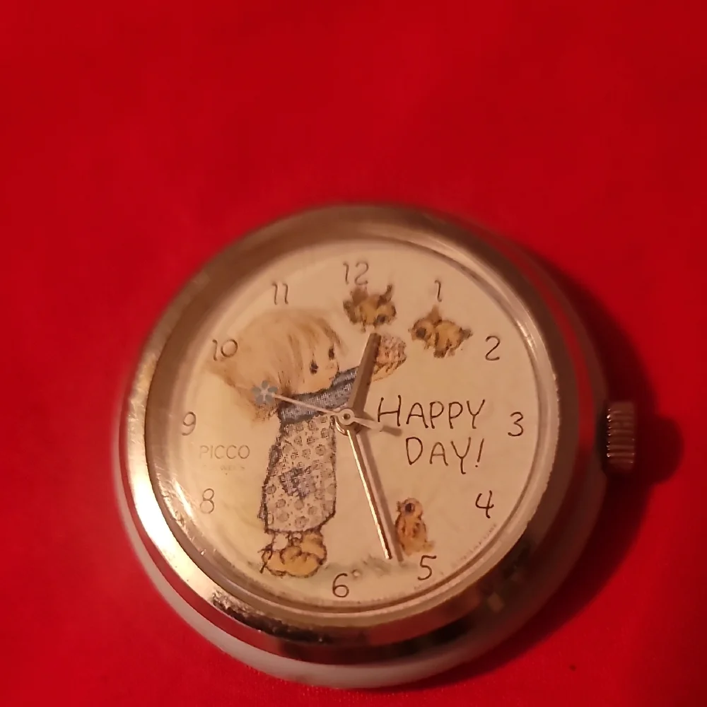 Vintage Holly Hobbie Mechanical Watch 1971 Happy Day Choice‎ Of Band